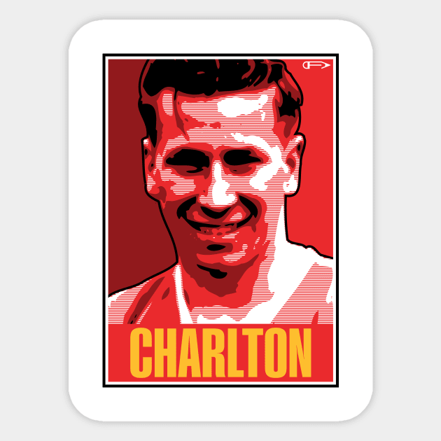 Charlton - MUFC Sticker by David Foy Art